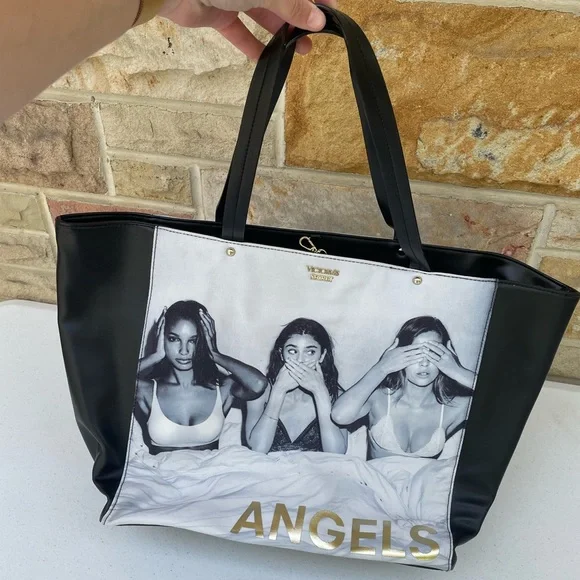 Rare Victoria’s Secret Hear, See, & Speak No Evil Tote & Mini Bag Purse Set - Picture 10 of 13